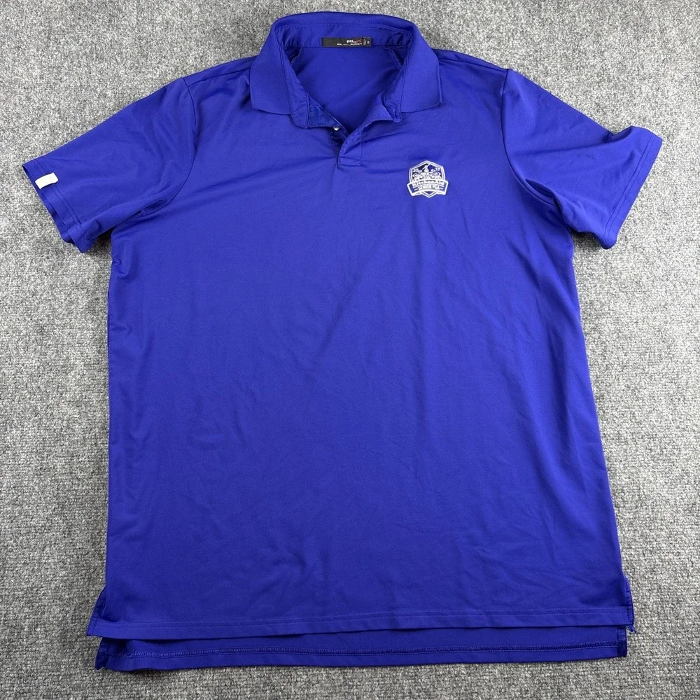 RLX Ralph Lauren Men's XL Blue 2017 KitchenAid Senior PGA Championship Polo